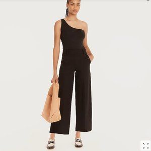 J. CREW Sydney wide-leg pant in bi-stretch cotton in black
